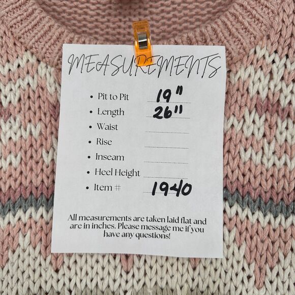 Vintage Currants Womens Knit Sweater Size L Pink Hand Loomed Fair Isle Icelandic - Picture 2 of 8